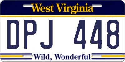 WV license plate DPJ448