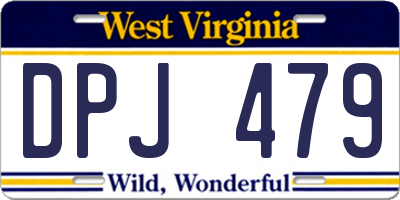 WV license plate DPJ479