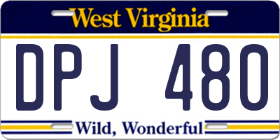 WV license plate DPJ480