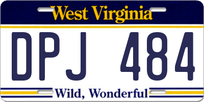 WV license plate DPJ484