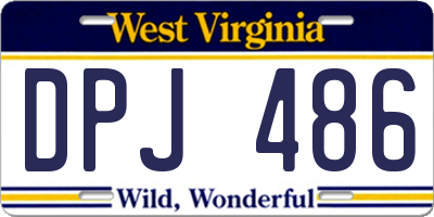 WV license plate DPJ486