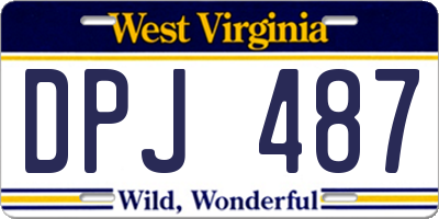 WV license plate DPJ487