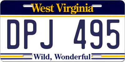 WV license plate DPJ495