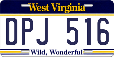 WV license plate DPJ516