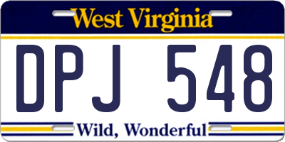 WV license plate DPJ548