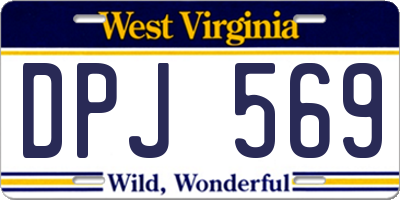 WV license plate DPJ569