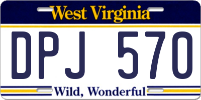WV license plate DPJ570