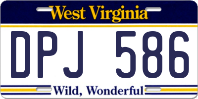 WV license plate DPJ586