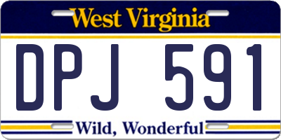 WV license plate DPJ591