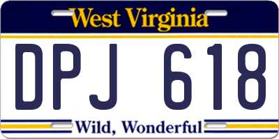 WV license plate DPJ618