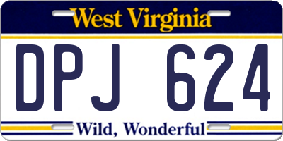 WV license plate DPJ624