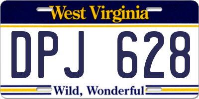 WV license plate DPJ628