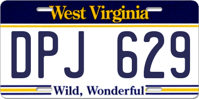 WV license plate DPJ629