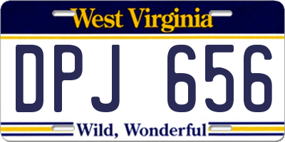 WV license plate DPJ656