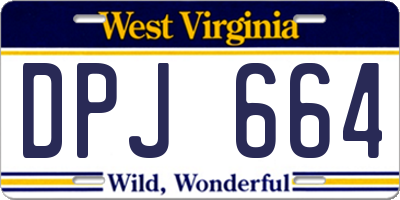 WV license plate DPJ664