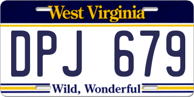 WV license plate DPJ679