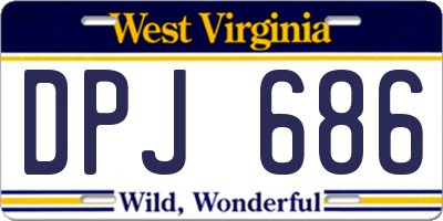 WV license plate DPJ686
