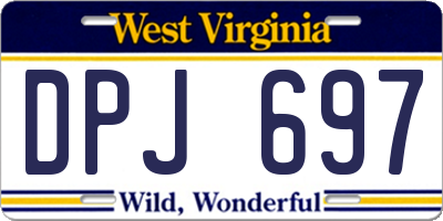 WV license plate DPJ697