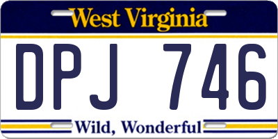 WV license plate DPJ746
