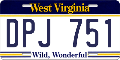 WV license plate DPJ751