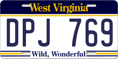 WV license plate DPJ769