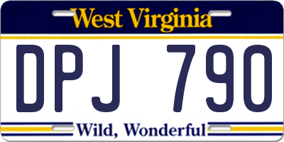 WV license plate DPJ790