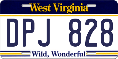 WV license plate DPJ828