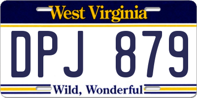 WV license plate DPJ879