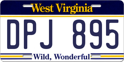 WV license plate DPJ895