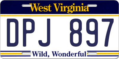 WV license plate DPJ897