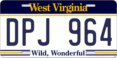 WV license plate DPJ964