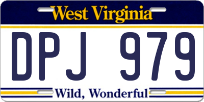 WV license plate DPJ979
