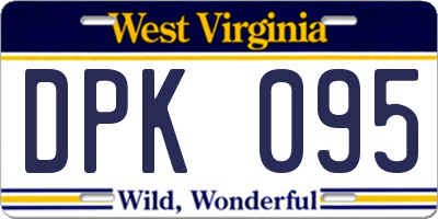 WV license plate DPK095