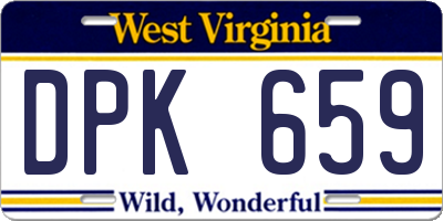WV license plate DPK659
