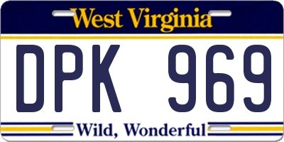 WV license plate DPK969