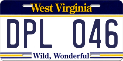WV license plate DPL046