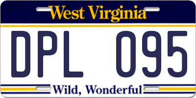 WV license plate DPL095