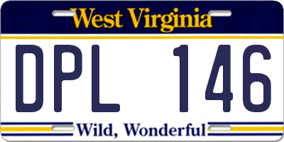 WV license plate DPL146