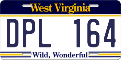 WV license plate DPL164