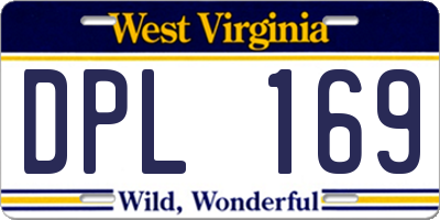 WV license plate DPL169