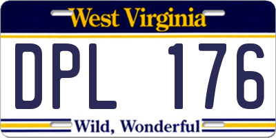 WV license plate DPL176