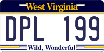 WV license plate DPL199