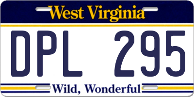 WV license plate DPL295