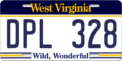 WV license plate DPL328