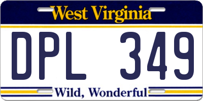 WV license plate DPL349
