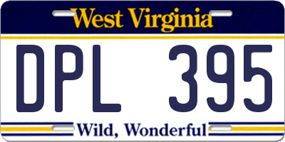 WV license plate DPL395