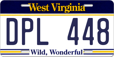 WV license plate DPL448