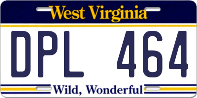 WV license plate DPL464