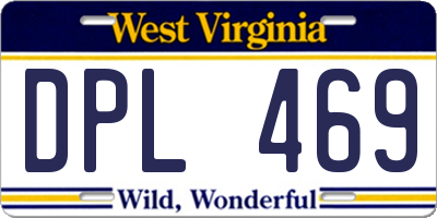 WV license plate DPL469