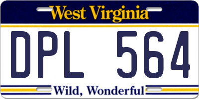 WV license plate DPL564